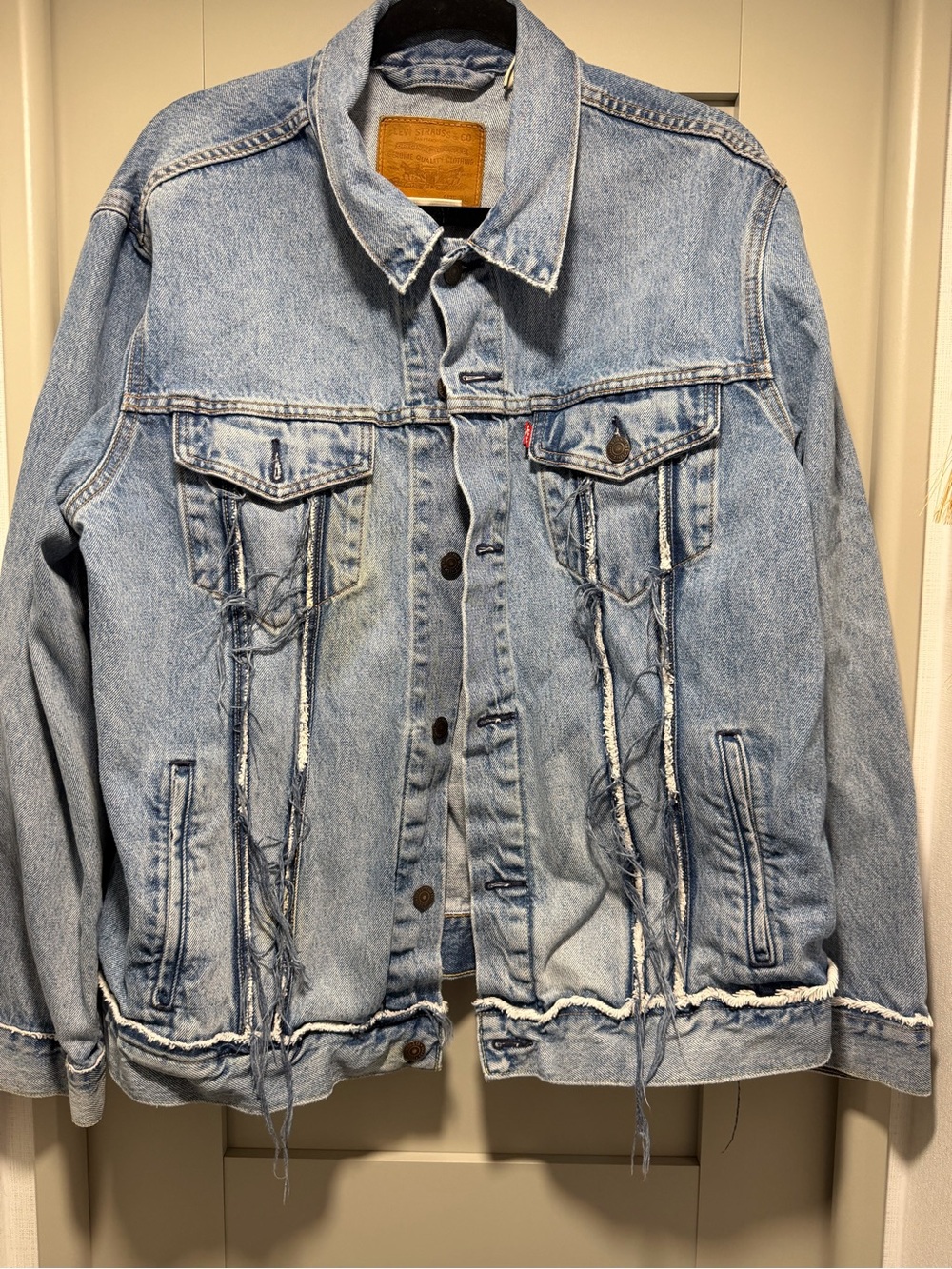 Levi's Light Blue Distressed Denim Jacket